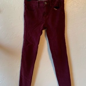 Maroon jeggings